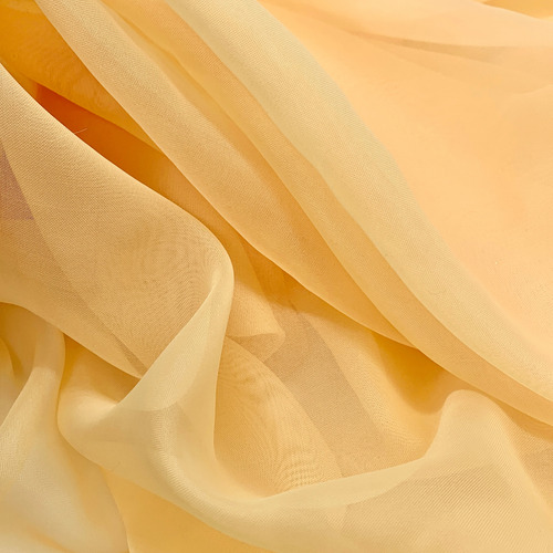 Tela Voile 1 Metro X 3,0 Ancho Ideal Cortinas Decoracion Amarillo Liso