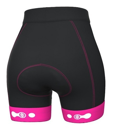 Imagem 2 de 6 de Bermuda De Ciclismo Feminina Forro Gel Ert Rosa