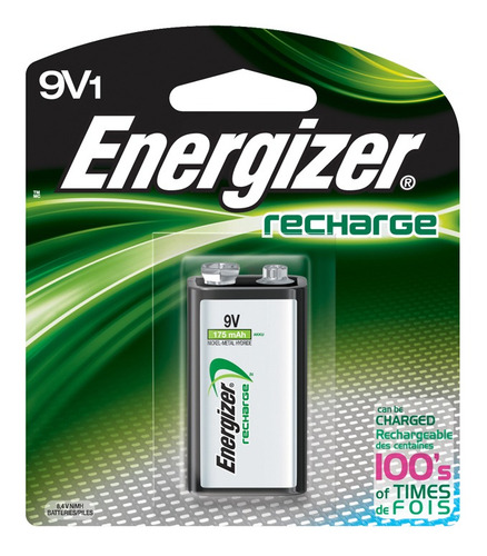 Imagen 1 de 1 de Batería Recargable Energizer 9v 1 Unidad 175mah