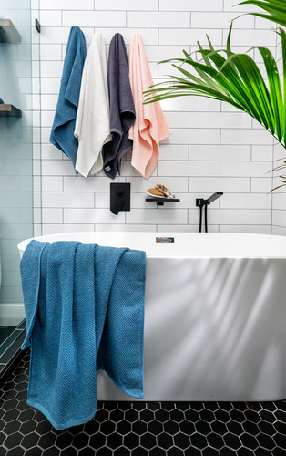 Toallas De Baño Texturizadas Palomitas De Maíz 4 Unidades Bl