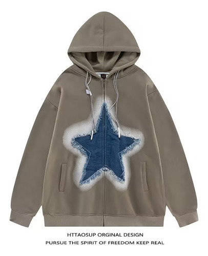 Sudadera Unisex Con Capucha Y Cremallera Con Estampado De Es