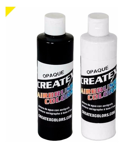 Createx Negro Y Blanco Opaco 8oz Aerografo Pinturas Original