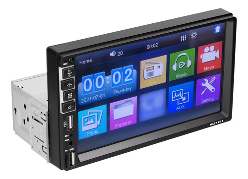 Receptor Radio Coche 7 Lcd Bt Mp5 Tf/usb/aux-in Control Vol