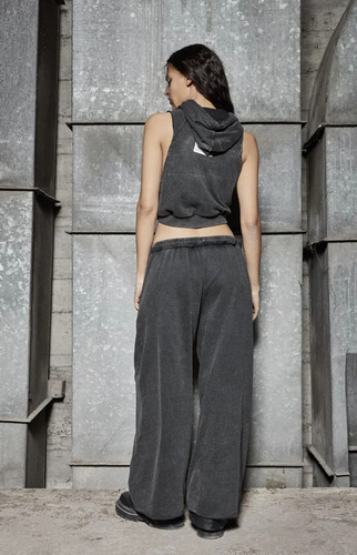 Pantalón Lovely Denim Jogger Lucie Laser Negro Gris I25