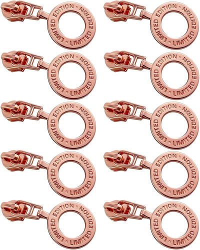 Rose Gold Zipper Pulls #5, Limited Edition Zipper Pull Repla