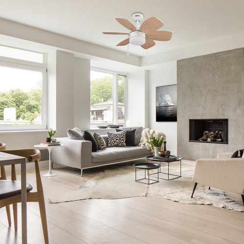 Coolfan Ventilador Techo 30 Pulgadas Lombardo, Control Cadena, Con Luz