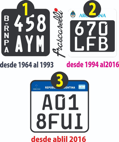 Imagen 3 de 6 de Patentes Moto Provisorias De Pvc Con Envío Gratis