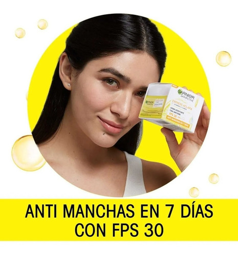 Crema Garnier Express Aclara Antimanchas Con Vitamina C 50ml Todo Tipo De Piel Día