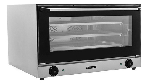 Horno Convector Santini Mc840 3 Bandejas 40x60 Profesional Color Plateado