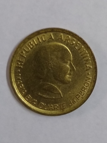 Moneda 50 Centavos De Peso De Evita Perón 1997 Voto Femenino (Usado)