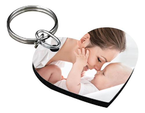 Pack De 10 Llaveros De Corazon Personalizado Foto Imagen Blanco