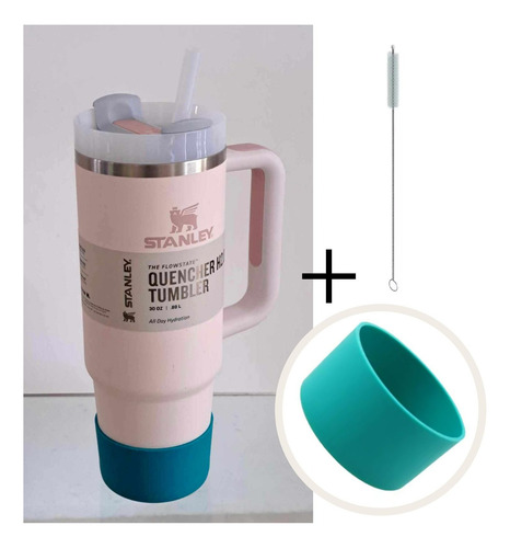 Stanley Quencher 30oz Vaso Taza Mug Termo Asa Con Funda Prot Rosa - Verde Quencher