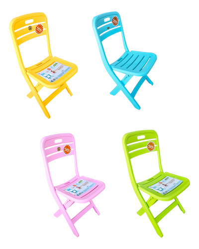 Silla Plegable Infantil Bambino Soporta 30 Kg Original 4 Pza