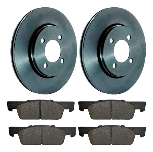 2 Discos + Pastillas Freno Del P/ Renault Sandero Desde 2014