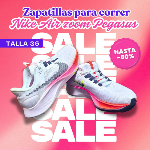 Zapatilla Nike Pegasus Deportivo Para Mujer De Running (Usado)