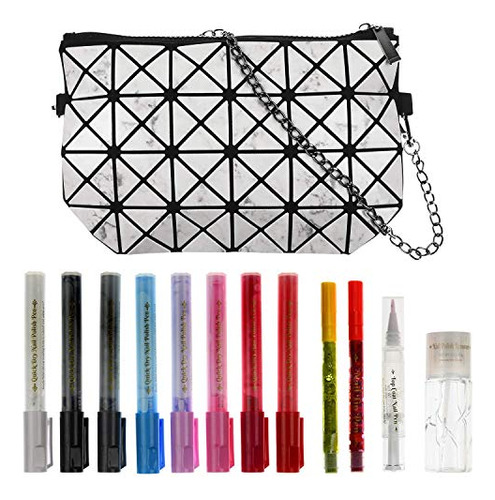 Coralbeau Nail Polish Pen Set With On-the-go Bag - Nail Art