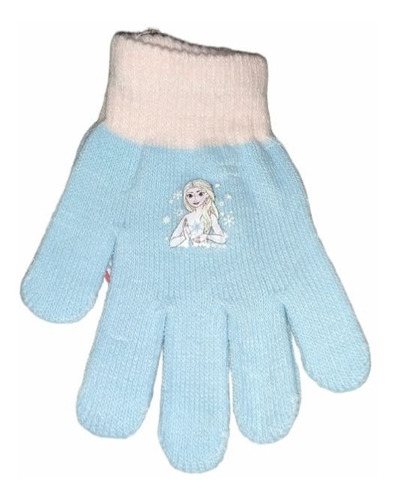 Guantes Tejido Largo Frozen Anna Y Elsa Celeste Y Rosa