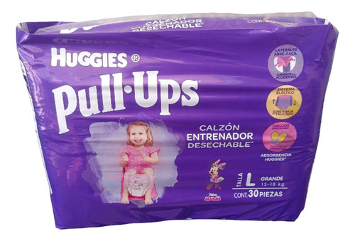 Huggies Pull Ups Calzon Entrenador Desechable L Con 30 Pieza