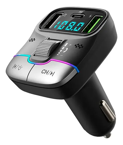 Transmisor Bluetooth 5.3 Fm Mp3 Auto Usb Type-c Cargador | Cuotas sin ...