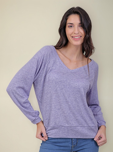 Sweater Lanilla Vade Retro Mujer Escote En V