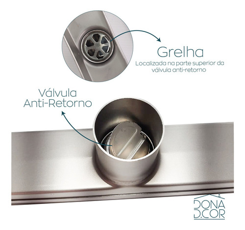 5 Ralo Linear Inox Invisivel Oculto 90 Cm Nao É Pvc Kit 5 Un