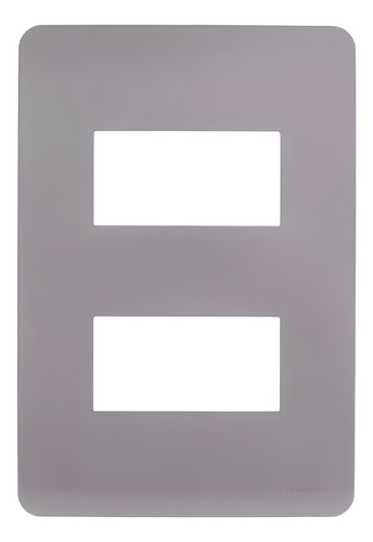 Placa 4x2 2 Postos Axis Grey S730121224 Orion Schneider