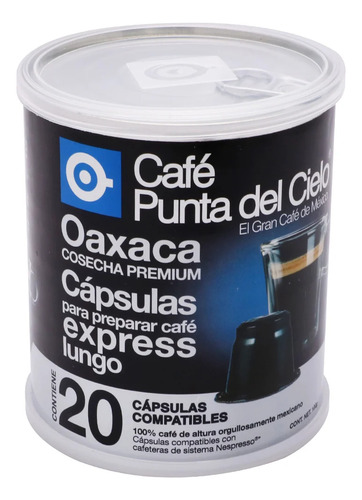 Café Punta Del Cielo Cápsulas Express Region Oaxaca, 20 Pzs