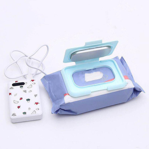 Calentador De Toallitas Para Bebés Dispensador Azul Claro