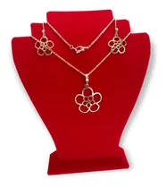 Comprar Juego Flor Calada En Plata Ley 950 
