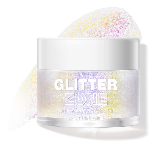 Biodegradable Holographic Body Glitter Gel - Cosmetic-grade.