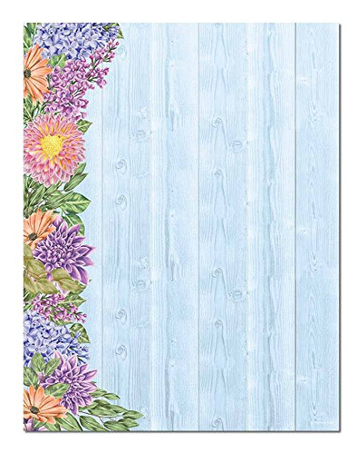 Floral Fence Letterhead Laser & Inkjet Printer Paper, 1...