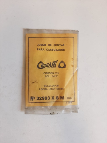 Juntas Carburador - Citroen 2cv - C. Solex 26 Cbi (1 Boca)