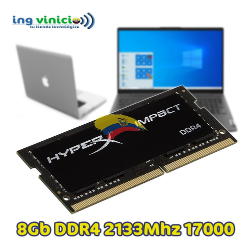 Memoria Ram Kingston 8g Hyper So-dimm Ddr4 Pc4-17000 2133