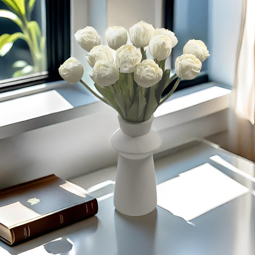 Artificial Flowers, 2 Bouquets/ 12pcs Artificial Tulips