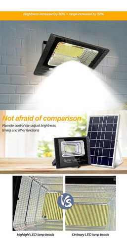 Imagen 4 de 10 de Foco Solar Led 65w Con Control Fotocelula Panel Completo Pro