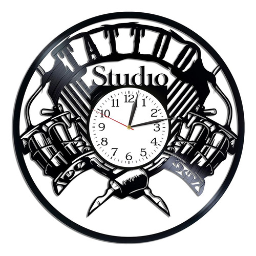 Kovides Tattoo Studio Wall Art Lp Vinilo Retro Disco Reloj D