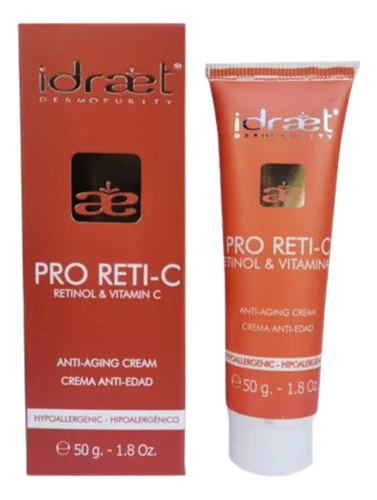 Crema Retinol Vitamina C Antiage Antiedad Hidratacion Idraet Momento De Aplicación Día/noche Tipo De Piel Seca