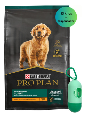 Pack Pro Plan Cachorro Optistar Razas Medianas 13kg