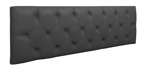  Cabeceira de cama box LH Móveis Intense Queen 160cm x 55cm Couro sintético cinza