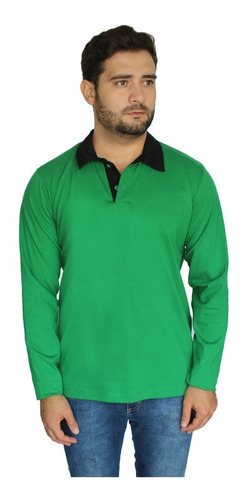 Imagem 5 de 5 de Camisa Polo Manga Longa Pp P M G Gg Comprida Camiseta