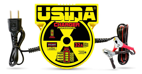 Fonte Carregador Charger Usina Spark 32a Com Garras Jacaré