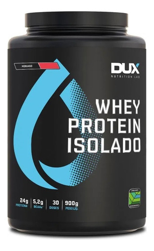 Whey Protein Isolado Dux 900g - Sabor: Morango Morango