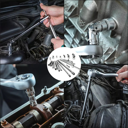 Ycrigns® 15pzs Llave De Herramientas Mecánicas 8 Barras De Extensión