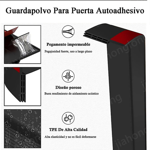 Guardapolvo Y Protector For Puerta De 6 Metros, Tira De Sellado De Ventana De Silicona, Polvo Atrapo Para Puerta 3 Capas Con Bloqueo De Ruido/Viento/Insectos Nergo