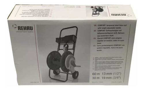 Carro Portamangueras Rehau + Manguera 3/4 X 25 Mts Aquaflex