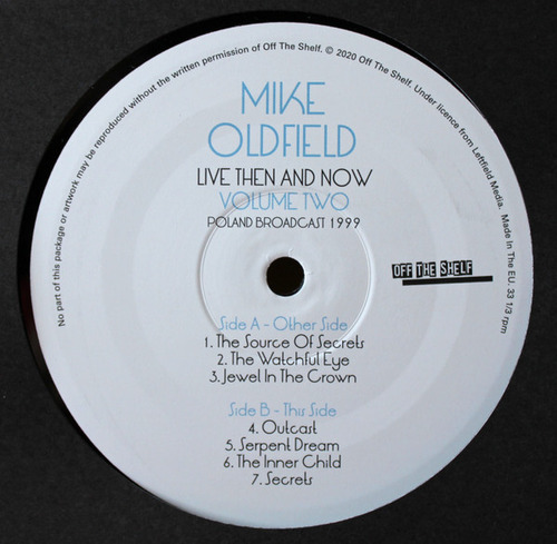 Mike Oldfield Live Then And Now Volume Two. 2 Lp Nuevos