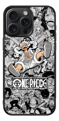 Funda One Piece Monkey D. Luffy Gear 5 Manga Collage Anime 6 Negro Iphone 14 Pro Max