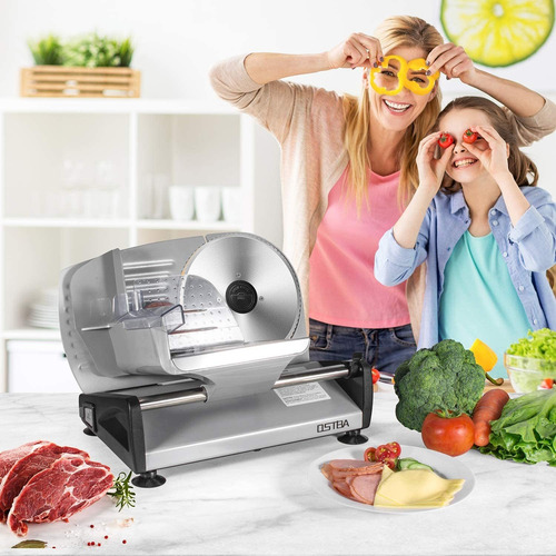 Meat Slicer Electric Deli Food Slicer With Removable 7.5 Aa