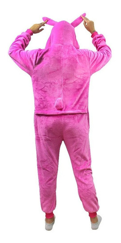 Pijama Macacão Pelúcia Angel Stitch Kigurumi Original Disney