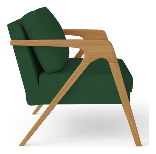 Kit 03 Poltronas Decorativas Sala Pietra Suede Verde Musgo Cor Verde-musgo Desenho Do Tecido Liso